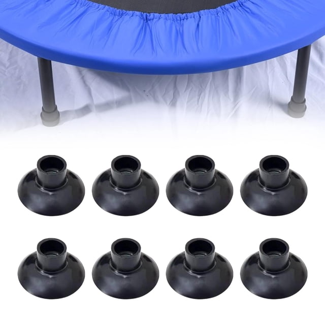 Tapas para piernas de trampolín, protector de piernas, goma de repuesto con ventosa, amortiguación más fuerte, cubiertas de tubos de cama de salto par 8 piezas