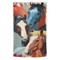 thumbnail image 2 of Horses Blackout Curtain Panels Drapes Privacy Assured with Light Filtering Curtains for Living room Bedroom Bathroom Window, 2 of 6