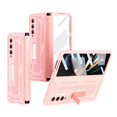 thumbnail image 1 of MonsDirect for 7.6 inch Samsung Galaxy Z Fold 4 5G 2022 Case, Anti-Fall Shockproof Hard PC Back Shell with Kickstand, Shell Membrane Integrated & Soft TPU Retractable Hinge for Galaxy Z Fold 4, Pink, 1 of 7