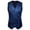 Blue, variant on Funicet Men Color Matching Casual Double-Breasted Button Workwear Waistcoat