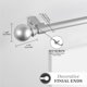 thumbnail image 4 of Bola barra de cortina de ventana Plata Champagne 121.92-218.44 cm, 4 of 8