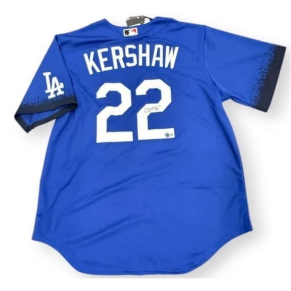 Clayton Kershaw Signed Autographed Jersey Los Dodgers Large Beckett
