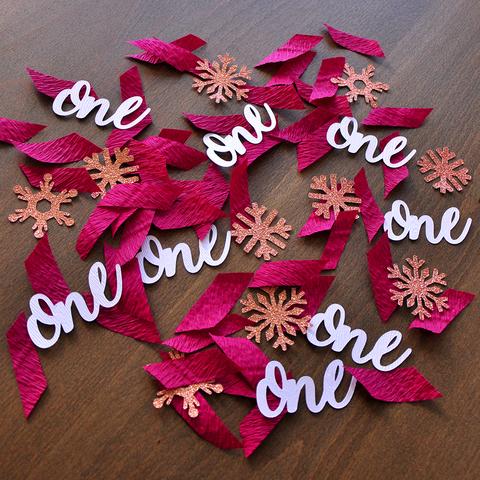 Winter Onederland Party Decorations Burgundy White Woodgrain And
