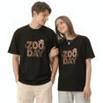 thumbnail image 2 of Zoo Day Animal Print Cool Graphic Tee for Men and Women, Witty Party Cotton Short Sleeves T-Shirt, 2 of 6