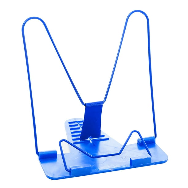 soportes de lectura sencillos para libros, con ángulo ajustable, multiusos, para estudio en casa (azul)