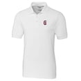 thumbnail image 2 of Men's Cutter & Buck White Greenville Drive Big & Tall DryTec Advantage Tri-Blend Pique Polo, 2 of 3