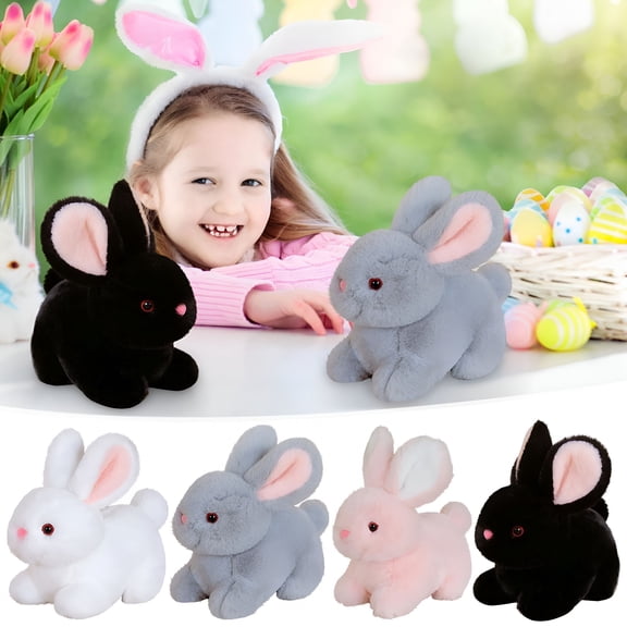 CYFW Bunny Stuffed Animal, 6/8/12 inch Plush Bunny Rabbit Stuffed Animals, Cuddly Soft Plush Toys Huggable Washable, Easter Birthday Gift for Babies Toddlers Kids Boys Girls(Pink)