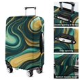 thumbnail image 5 of Teal Gold Marble Pattern Luggage Cover Fashion Suitcase Cover Baggage Covers Fit 25-28 Inch Luggage (Go Travel), 5 of 5