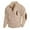 Beige, variant on Letdown Corduroy Mens Stand Collar Sweatshirts with 1/4 Button, Color Block Long Sleeve Casual Loose Fit Pullover Comfortable Soft Fabric (Beige, L)