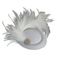 thumbnail image 1 of Elegant French Feather Mini Top Hat Fascinator Bridal Hair Accessory For Weddings Parties And Special Events, 1 of 2