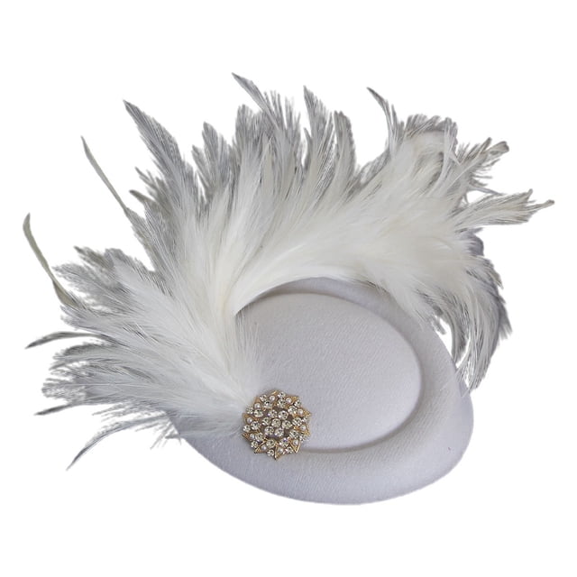 Elegant French Feather Mini Top Hat Fascinator Bridal Hair Accessory For Weddings Parties And Special Events