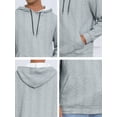 thumbnail image 7 of DARING DIVA Long Sleeve Jacquard Pullover Hooded Sweatshirts M Gray, 7 of 7