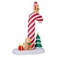 thumbnail image 2 of 8FT Inflatable Candy Cane with Gingerbread Men & Christmas Tree – Lighted Blow Up Christmas Decoration with 6 LED Lights, Built-in Fan, Stakes & Ropes for Indoor/Outdoor Use, 2 of 7