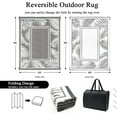 thumbnail image 2 of Outdoor Rug ;x; Reversible Boho Plastic Straw Patio Deck Camping Rugs Indoor Outdoor Portable RV Mat Carpet for Outside Porch Balcony Backyard Beach Pool, 2 of 9