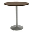 thumbnail image 2 of KFI Studios Mode 3.5' Round Bistro Table, Studio Teak, Silver Base, 2 of 2