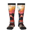 thumbnail image 2 of Lsque Abstract Colorful Skull Art Printed Crew Socks Men's Women's LightWeight Thin Casual Calf Socks ,Knee High Socks,Cotton Socks, 2 of 9