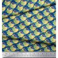 thumbnail image 2 of Soimoi Modal Satin Fabric Bird,Palm Tree & Sun Nature Printed Fabric 1 Yard 42 Inch Wide, 2 of 3