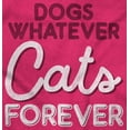 thumbnail image 2 of Dogs Whatever Cats Forever Funny Unisex Plus Fleece Graphic Sweatshirt Brisco Brands 2X, 2 of 5