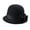 Black, variant on Yokua Wool Dome Hat Women Flower Bowler Hat Formal Dress Hat 20s Flapper Headwear