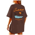 thumbnail image 3 of Trendfront Womens California T Shirt Palm Tree Print Short Sleeve Crew Neck Oversized Casual Summer Tee Tops, 3 of 7