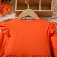 thumbnail image 6 of Tiijoy Little Girls Fall Outfits Ruffle Long Sleeve Top Pants Headband Set, Sizes 5-6, 6 of 8