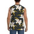 thumbnail image 4 of Uemuo Lilies Flowers Pattern Men's Sleeveless T-Shirt,Muscle Athletic Tank Top, Moisture-wicking Quick-dry Breathable Classic Tee Top for Gym Run Outdoor Sports-Medium, 4 of 8