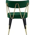 thumbnail image 1 of Meridian Furniture Chaise de Salle à Manger en Velours Vert Rheingold (Ensemble de 2), 1 of 5