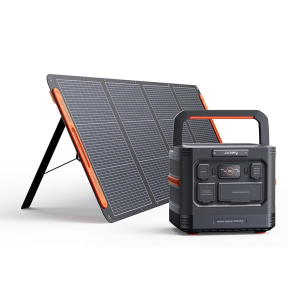 Jackery Solar Generator 1500 Ultra with 200W Solar Panel, 1536Wh Portable Power Station, 1800W AC Power ,Dual-Sided Solar Charging for RV & Off-Grid Use