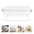 thumbnail image 3 of Storage Box Good Seal Dustproof Moisture-proof Transparent with Lid Large Capacity Oblong Rice Cereal Storage Basket Container Bread Candy Cosmetic Bi, 3 of 5