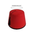 thumbnail image 3 of Felt Moroccan Red Fez Hat Turkish Hat For Men With Black Tassels Tarboosh Hat Pasha Fez Egyptian Fez Cap Costume Hat, 3 of 5