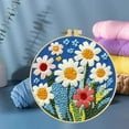 thumbnail image 6 of Punch Needle Kits Staryy Sky and Daisy Flowers DIY Embroidery Starter Set with Hoop Easy for Beginners Stress Relief Handmade Craft Hobby and Home Decor 20x20cm, 6 of 8