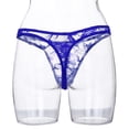 thumbnail image 4 of Gibobby Lencería sexy de mujer tanga Ropa interior de lencería Ropa interior de hombre de encaje completo Ropa interior de hombre Correa sexy Íntimos sexy(Azul Talla única), 4 of 4