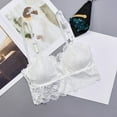 thumbnail image 5 of B91xZ Adjustable Strap Triangle Bra Fashion Plus Size Back-Closure Underwire Bra,White S, 5 of 5
