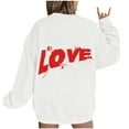thumbnail image 4 of Xixinqiwan Women Valentine's Day Sweatshirt,Women's Cute Heart Sweatshirts Long Sleeve Tops Spring Fashion Clothes Trendy Holiday Outfits, 4 of 4