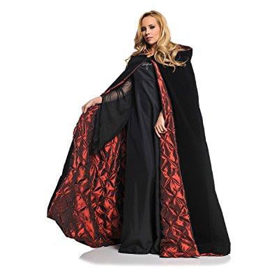 Deluxe Red Riding Velvet Hooded Cape Cloak World Book Day Fancy Dress Costume 