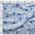 thumbnail image 2 of Soimoi Bird Print Velvet Fabric Decor Sewing Fabric By The Yard 54 Inch WideDecorative Fabric For Upholstery And Home Accents Blue, 2 of 5