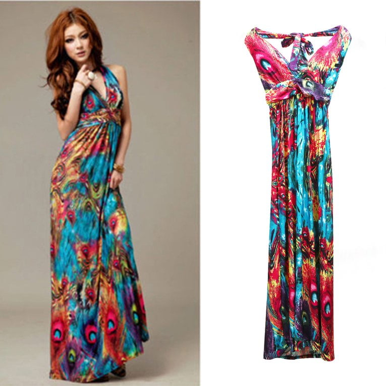extra long summer maxi dresses