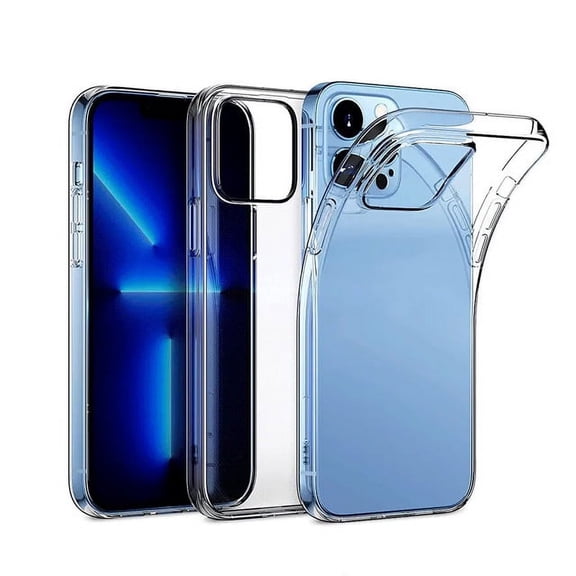 Clear Soft TPU Bumper Slim Cover Case ( with FREE Screen Protector) for iPhone 14 Pro