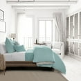 thumbnail image 4 of Basic Gingham Aqua Duvet Cover Set Super Queen, 4 of 5
