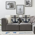 thumbnail image 3 of Acheng Farmhouse Pillow Covers Anchor Navy Blue White Red Boat Name Nautical Pillow Covers Nautical Theme Sail Boat Anchor Outdoor Fabric Pillow Case Decoration for Sofa Couch,2 Pcs White, 3 of 6