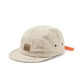 thumbnail image 5 of Men Women Short Brim Flat Brim Adjustable Cap, Japanese Streetwear 5 Panel Baseball Cap, Quick Dry Polyester Structured Snapback Hat for Street Outfits, Lightweight Flat Brim Dad Hat Beige, 5 of 8