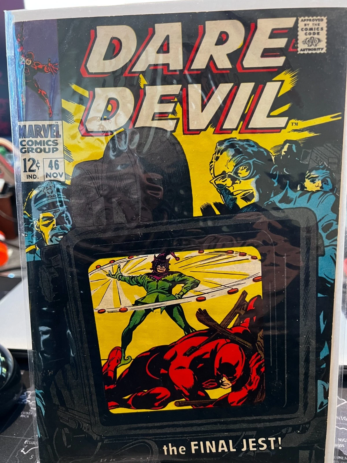 Daredevil 46 F/VF Colan! Johnny Carson cameo! vs Jester 1968 Marvel Comics