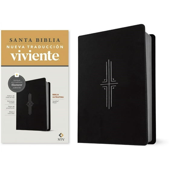 Tyndale House Publishers 359862 NTV Biblia Ultrafina NLT Thinline Enabled Bible Filament, Blue