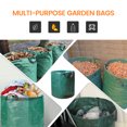 thumbnail image 3 of EJWOX 3 Pack Reuseable Garden Waste Bags - 32 Gal Large Leaf Bag Holder/ Heavy Duty Lawn Pool Yard Waste Bags/ Waterproof Debris Bag, 3 of 7
