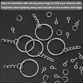 thumbnail image 4 of 600 anillos para llavero, 200 anillos para llavero de 25 mm con cadena y 200 anillos de salto con 200 pasadores de ojo de tornillo para manualidades de resina y fabricación de llaveros, 4 of 5