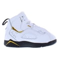 thumbnail image 2 of Nike Jordan True Flight Leather Infant/Toddler Shoes Size 5, Color: White/Black/Yellow Ochre, 2 of 4