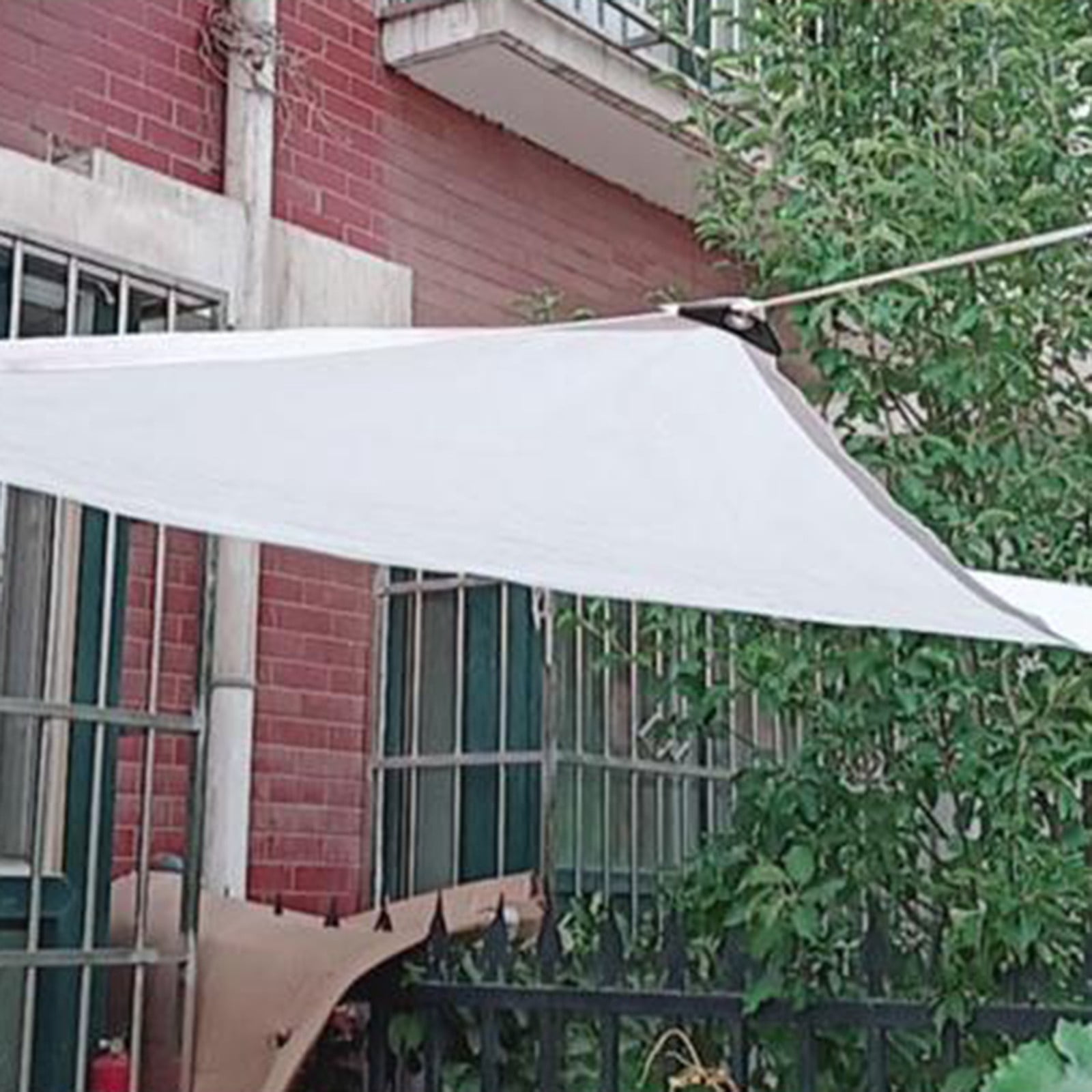 White Sun Shade Cloth 78.74" x 78.74" - Uv Resistant Outdoor Sunblock Mesh for Garden Patio Balcony, Breathable Shade Net for Plants Greenhouse, 50% Shading Rate with Grommets