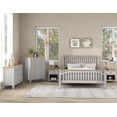 thumbnail image 2 of Set of 5 Bedroom Furniture Set, King Size Platform Bed Frame with 2 Nightstands, 1 Chest and 1 Dresser, Solid Wood Storage Bed Frame with Slats Support for Kids Adults, Mattress not Included, Gray, 2 of 7