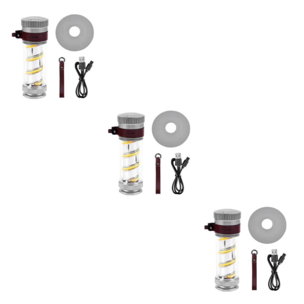 Juego de lámpara de tienda Naiovety 1 espiral IP44 impermeable 300lm recargable tipo C Camping