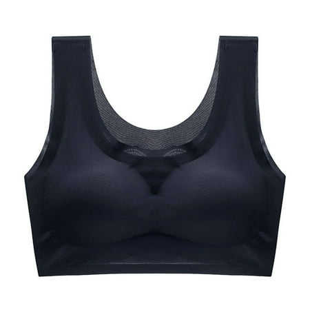 Wireless Bra Women Full-Coverage Bra Feature V-Neck Nursing Bra Style W-1686 Black XXL